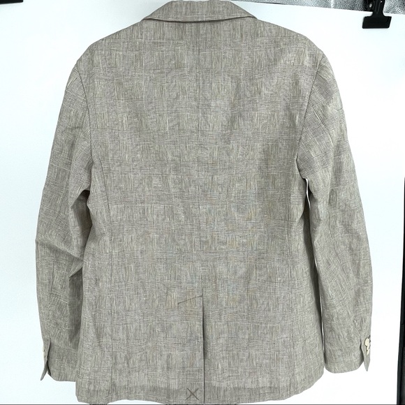 ZARA MEN’S LINEN BLEND SUIT JACKET IN RELAXED FIT TAN BROWN LARGE - Picture 2 of 14